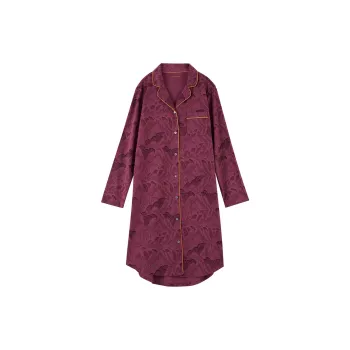 Shuya Nightgown Women's Dark Red