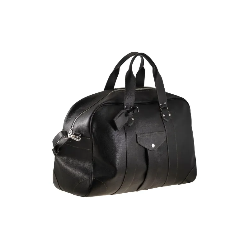 Brunello Cucinelli Grain Calfskin Handbag Travel Bag Men's Black-1