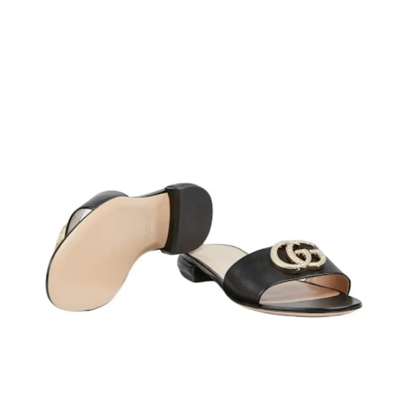 GUCCI Slide Slippers Women's Black-5