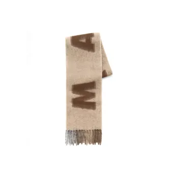 MARNI Logo And Stripes Wool Mohair Scarf