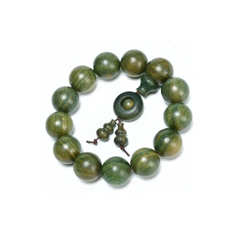 Emerald Green Sandalwood Bracelets Unisex-5
