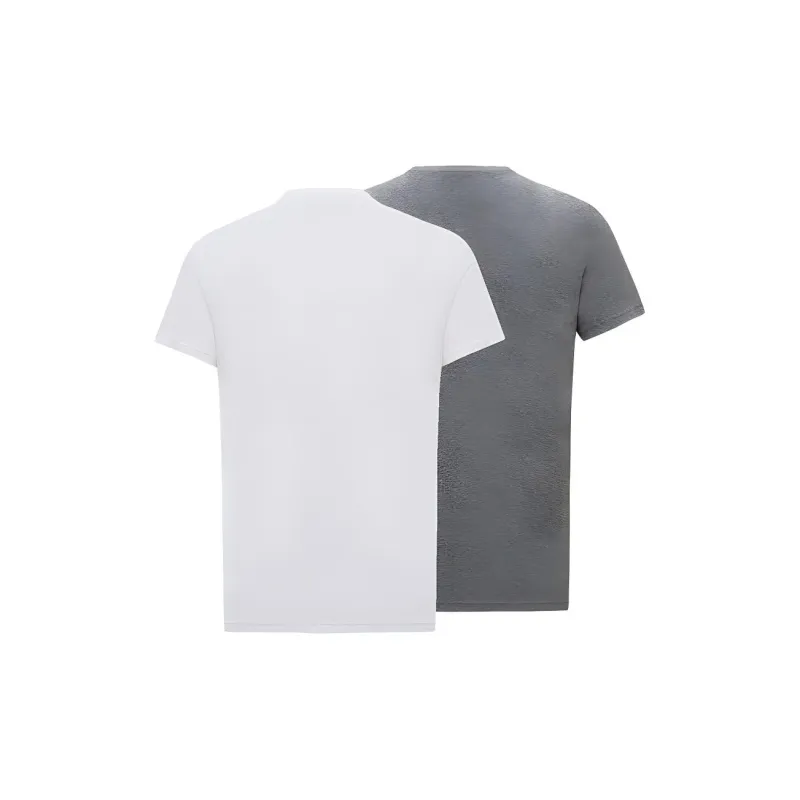 EMPORIO ARMANI SS24 Regular Logo Print Crew Neck Short Sleeved T Shirt Men's Men's 2 Pack 2 Pack-1