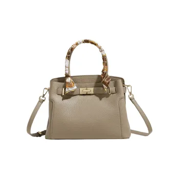 H YXIANG Microfiber Synthetic Leather Tote Bag Shopping Bag Handbag Women's Elephant Gray