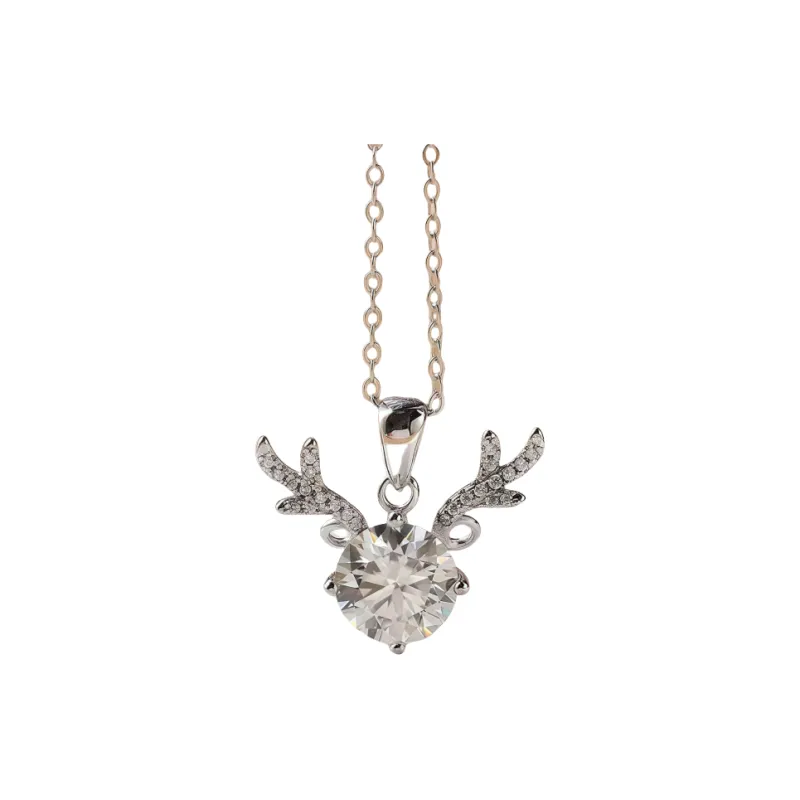 Stone On The Line S925 Silver Moissanite Pendants Women's-2