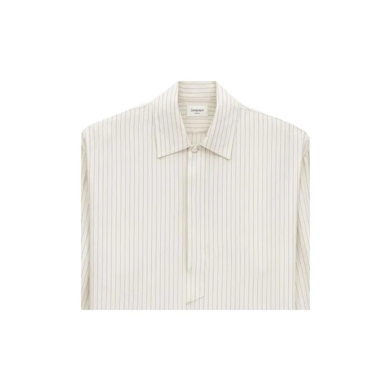 SAINT LAURENT Striped Tunic Shirt-2