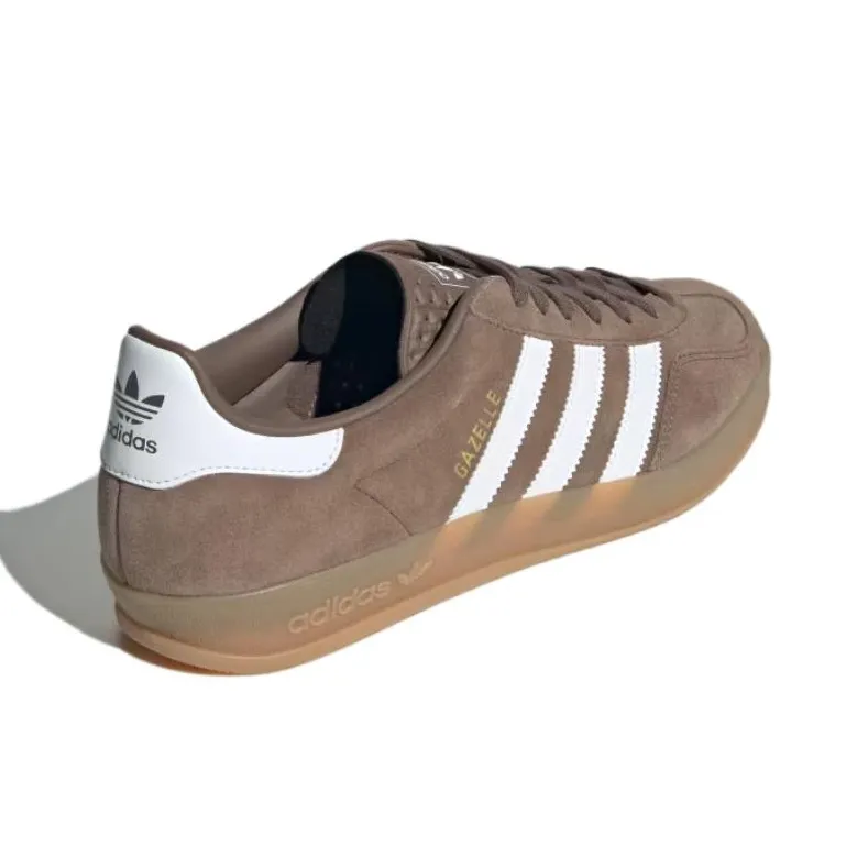 Adidas Gazelle Indoor Earth Strata White Gold Metallic-3
