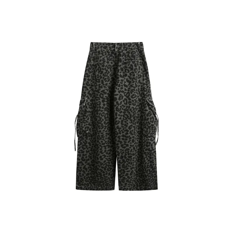 GEOFFREY B. SMALL Cargo Pants Unisex Leopard Print-1