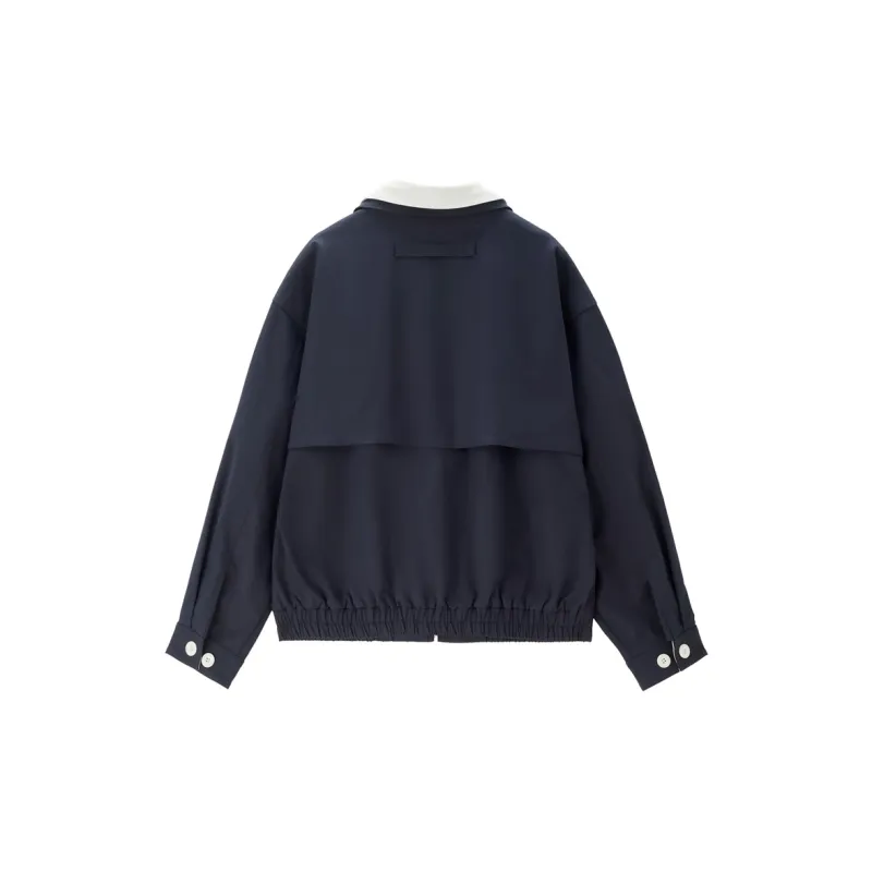 UNIQLO Trench Coat Women's Dark Blue & Beige Apricot-1