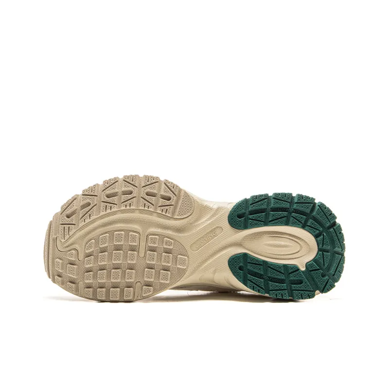 LiNing Star Ring Slip Resistant, Abrasion Resistant, Breathable Low Top Casual Shoes Women's White Green-6