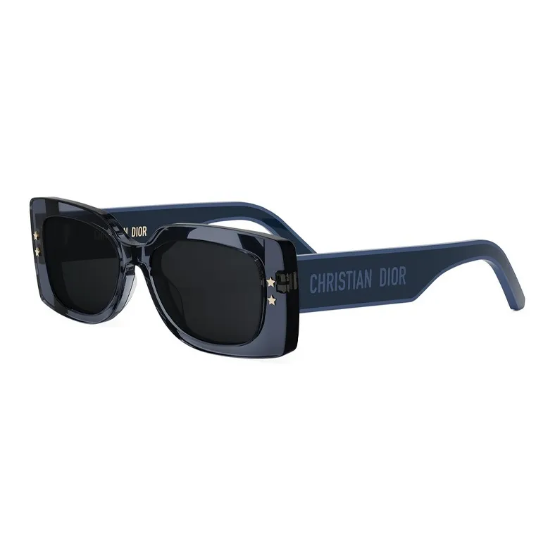 DIOR Irregular Shape Sunglasses Women's Blue-0
