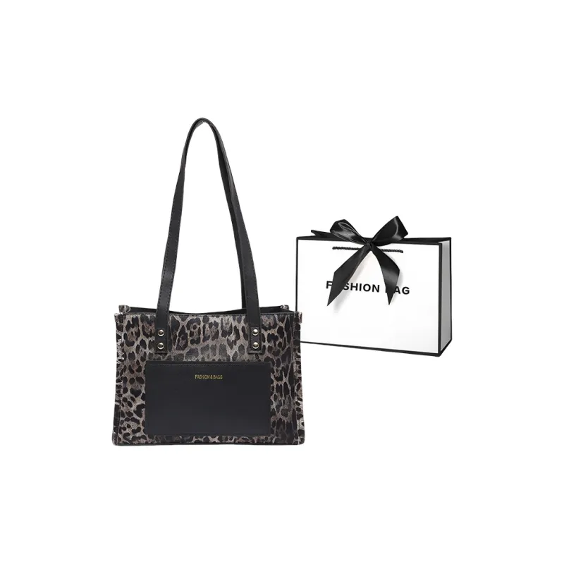 LETOO PU Commute Large Capacity Leopard Print Patchwork Shoulder Bag Regular Women's Multicolor-10