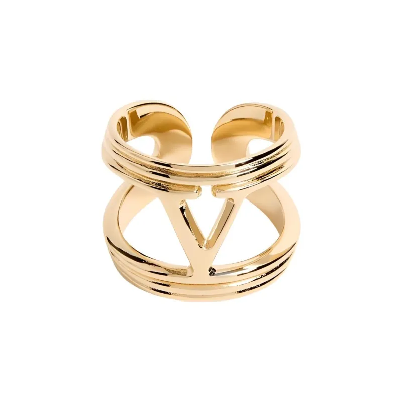 Valentino Metal Rings Women's Gold-1