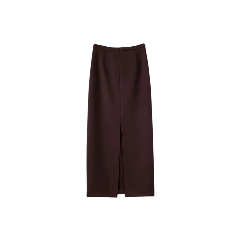 Late White Casual Long Skirt Women's Ancora Red-3