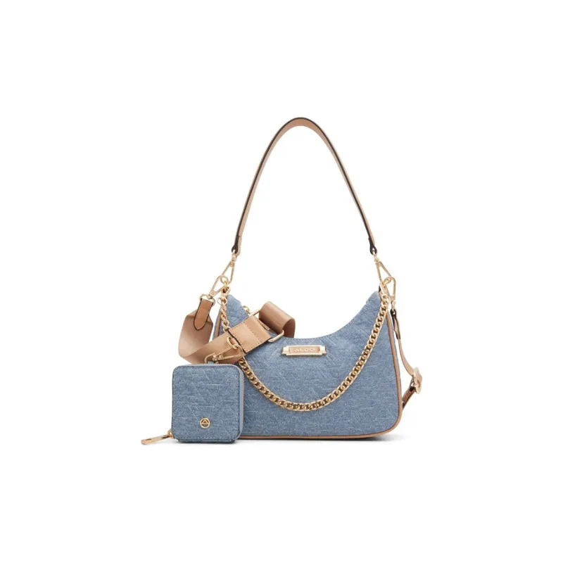 ALDO Artificial Leather Shoulder Bag Medium Size Women's Dark Mixed Color/Light Mixed Color/Blue-4