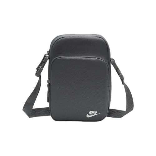 Nike Nylon Shoulder Bag, Crossbody Bag Unisex Smoke Gray & Summit White