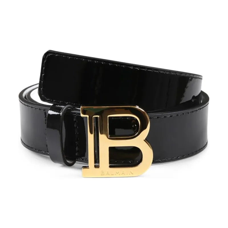 BALMAIN Logo Plaque Buckle Belt-0