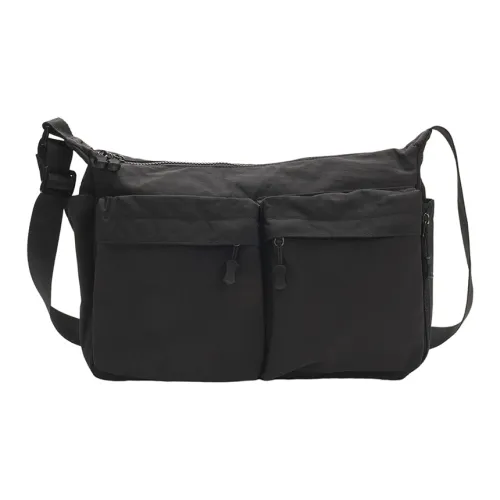 GOBLIN SHARKS 1759 Nylon Crossbody Bag, Shoulder Bag Regular Unisex Black/Green