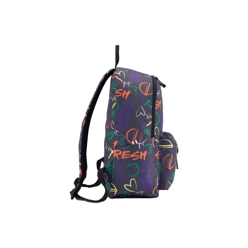 AMERICAN TOURISTER Fabric Backpack Unisex Asphalt Black & Yellow-3
