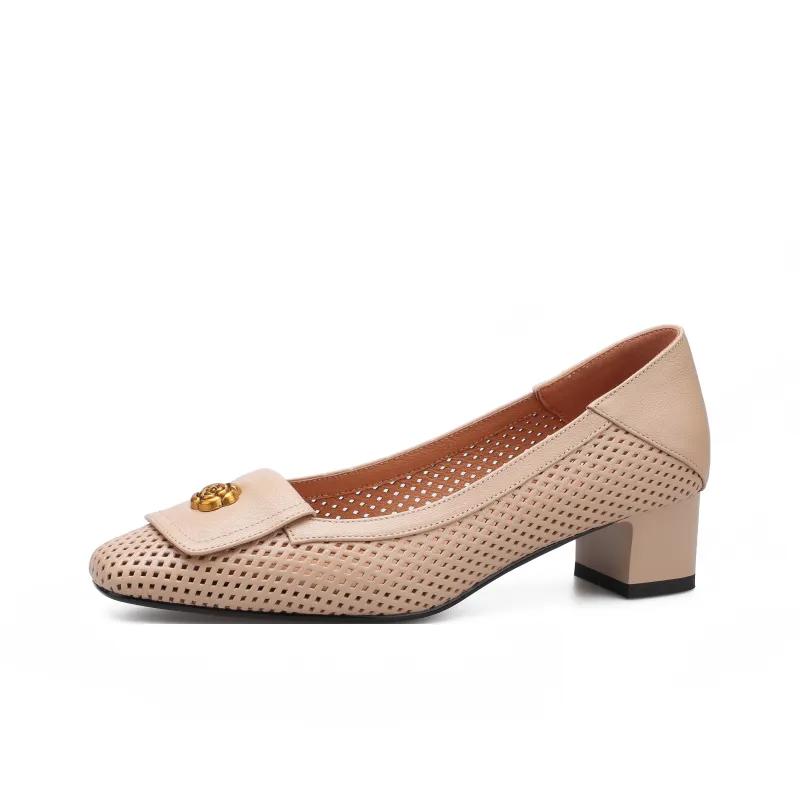 MLEX Chunky Heel High Heels Women's-4