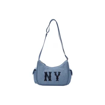 MLB Cotton Hobo Bag, Shoulder Bag, Crossbody Bag Women's Denim Blue
