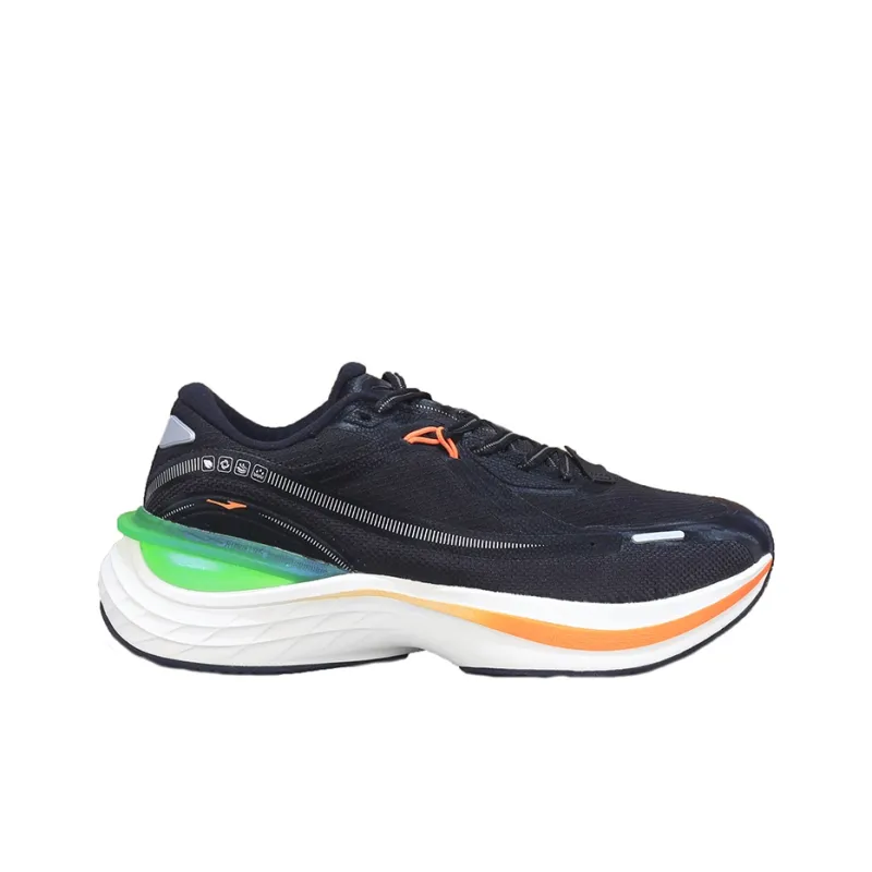 Erke Cushioning, Slip Resistant, And Abrasion Resistant Low Top Casual Running Shoes Men's Black-1