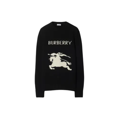 Burberry Equestrian Knight Intarsia-Knit Crewneck Jumper