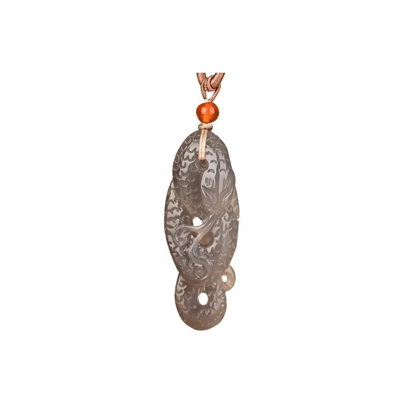KUNYUYAO Hetian Jade Pendants White Jade Unisex-63