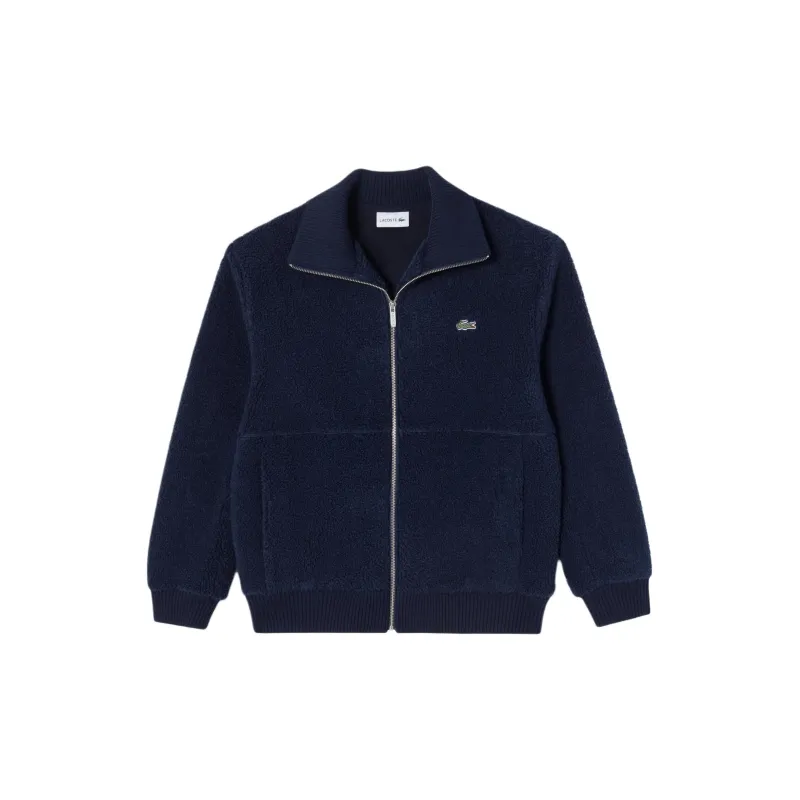 LACOSTE Velvet feel Coat Men's Marine Blue-0
