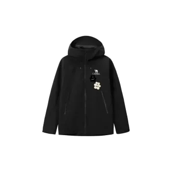 CAMEL All weather Waterproof And Windproof To Keep Warm Windbreaker Jacket Unisex Black