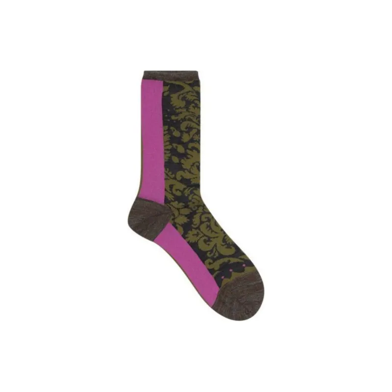 Kapital Damask Socks 'Khaki'-1
