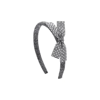 ROYALSASA Cotton Linen Blend Faux Crystal Acrylic Bottom Clamp Headbands Women's