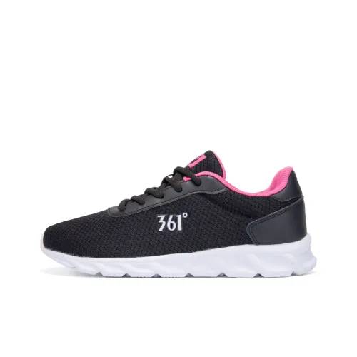 361° Slip-Resistant Breathable Low-Top Casual Running Shoes Women's Black Pink