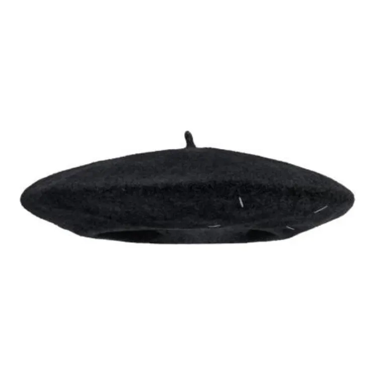 Maison Margiela Four Stitch Logo Knitted Beret-0