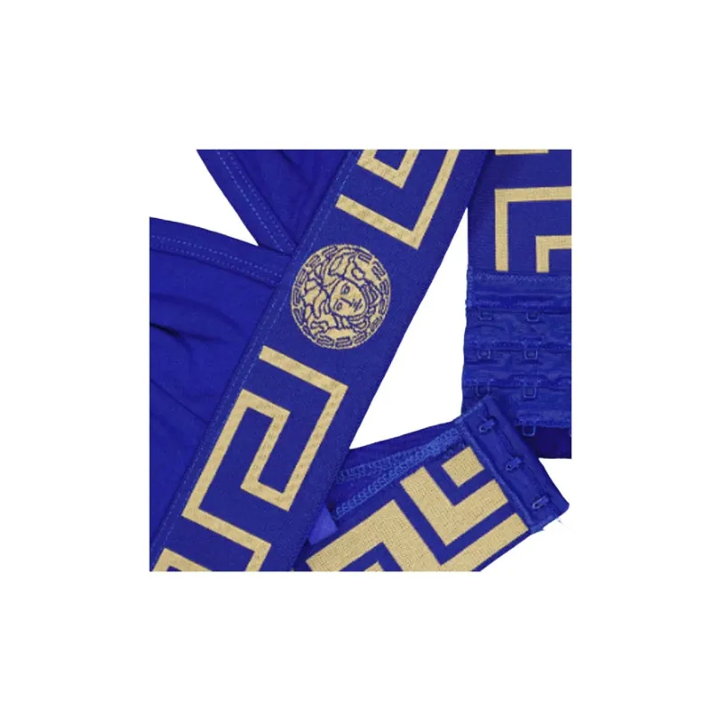 VERSACE Greca Border Bralette 'Bluette'-4