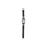 Black Saint Louis Blue Leather Pin Buckle--Black[Black Connector]