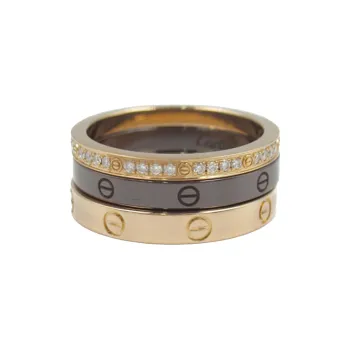 Cartier 2010s Pre-owned 18kt Rose Gold Love Three Diamond Ring