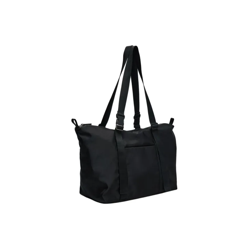 ZARA Polyamide Tote Bag Shopping Bag Shoulder Bags Women's Black-1
