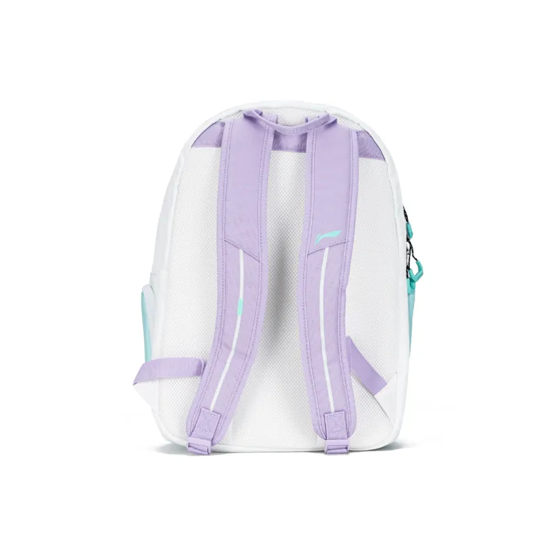 LiNing Polyester Backpack Regular Unisex White & Purple-4