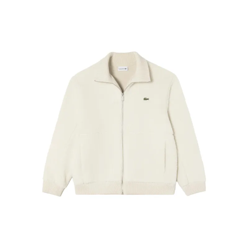 LACOSTE Velvet feel Coat Men's White-0