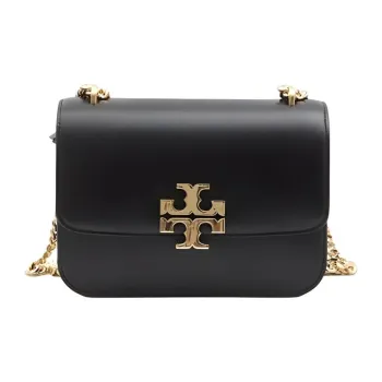 TORY BURCH Eleanor Small Leather Shoulder Bag Women's Black