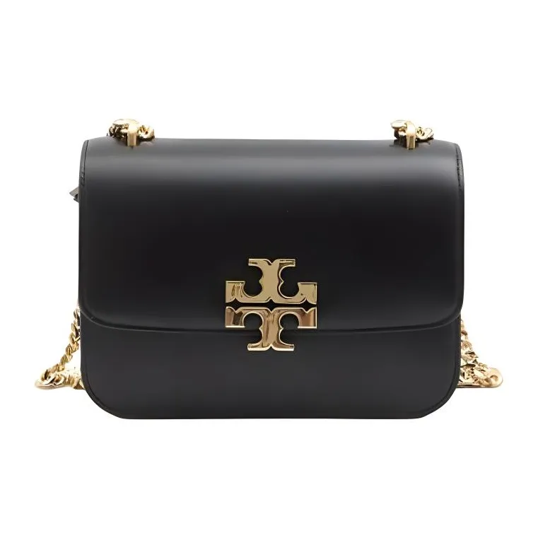 TORY BURCH Eleanor Small Leather Shoulder Bag Women's Black-0