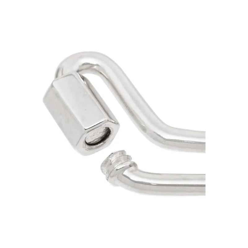 Marla Aaron 14kt White Gold Boomerang Lock Charm-1