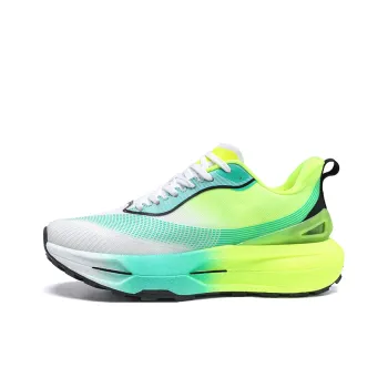 Meiretu Anti Slip And Wear Resistant Balance Low Top Casual Sprint Running Shoes Men's White Green