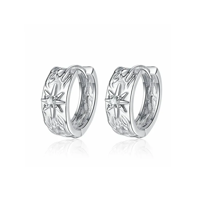 Lang Wind S925 Silver Earrings Unisex-6