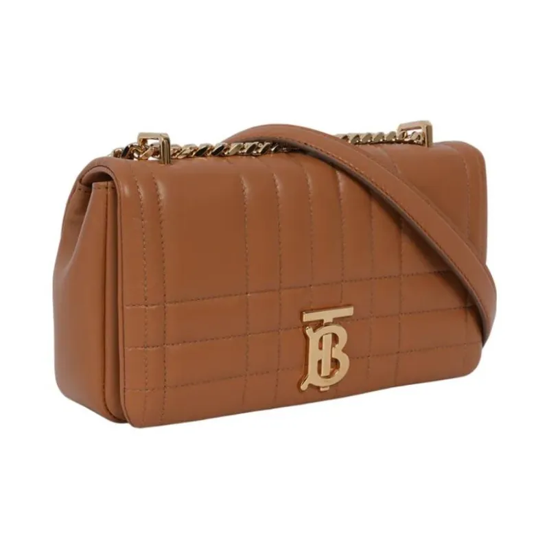 Burberry Lola Bag Lambskin Shoulder Bag Trumpets Women's Maple Brown-1