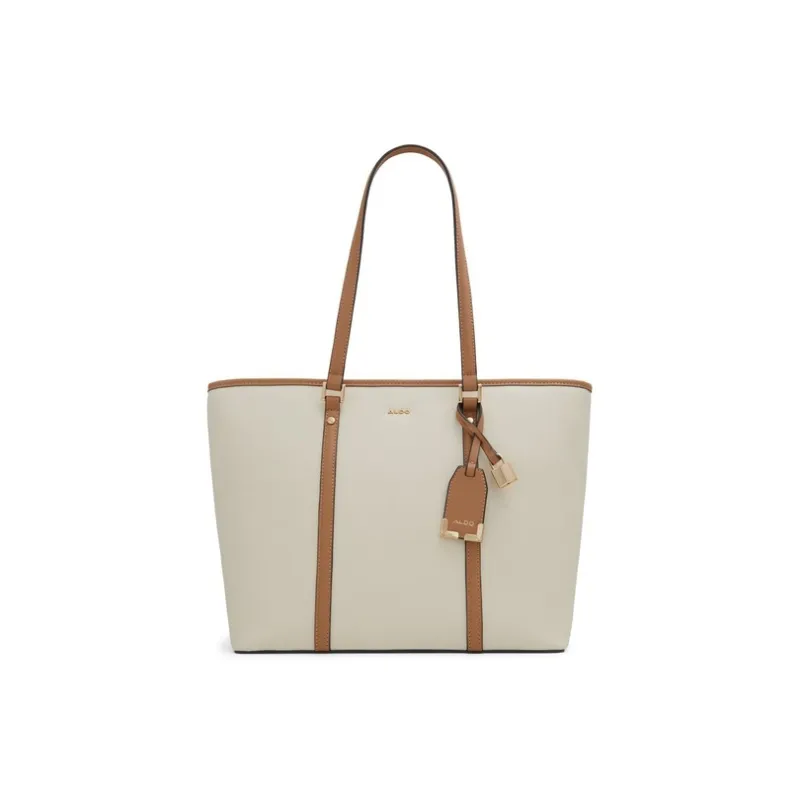 ALDO Artificial Leather Tote Bag Shoulder Bag Medium Size Women's Bone-0