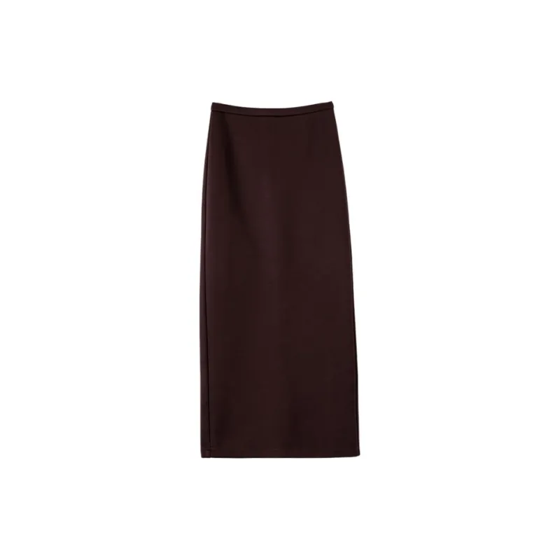 Late White Casual Long Skirt Women's Ancora Red-2
