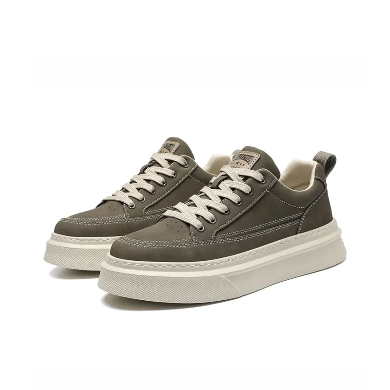 CEDAR HAN Abrasion Resistant Lightweight Height Increasing Low Top Skateboard Shoes Men's-2