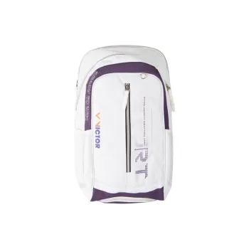 VICTOR PU Bonded Polyester Backpack Regular Unisex Bright White & Medium Purple