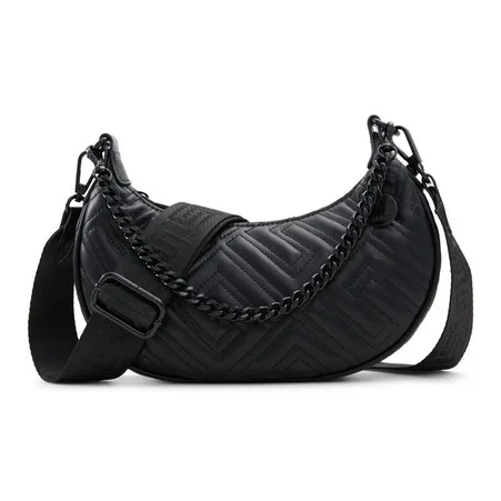 ALDO Artificial Leather Crossbody Handbags Small Size Women's Black/White-0
